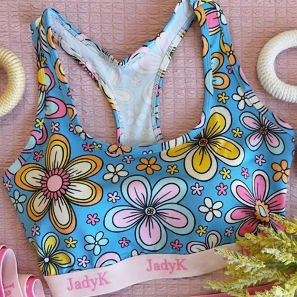 NEW JADYK women's colorful retro floral arya bralette spring in multi